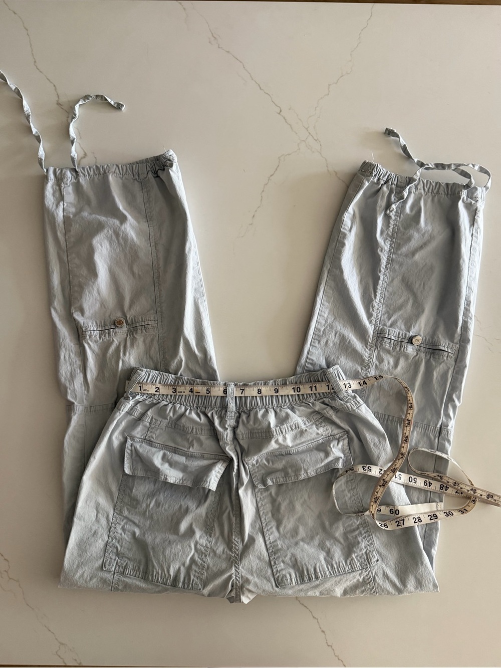 Habitual Light Gray Cargo Drawstring Pants - Picture 6 of 7